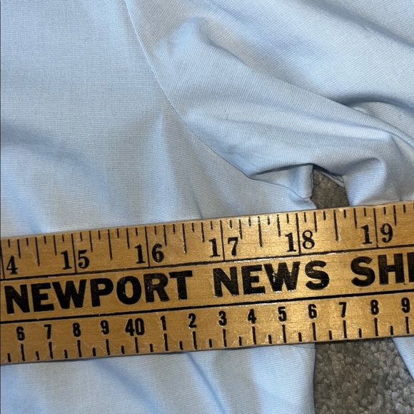 Ann Taylor Light Blue Banded Collar Puff Sleeves Button Blouse Size 4 NWT - Picture 8 of 8